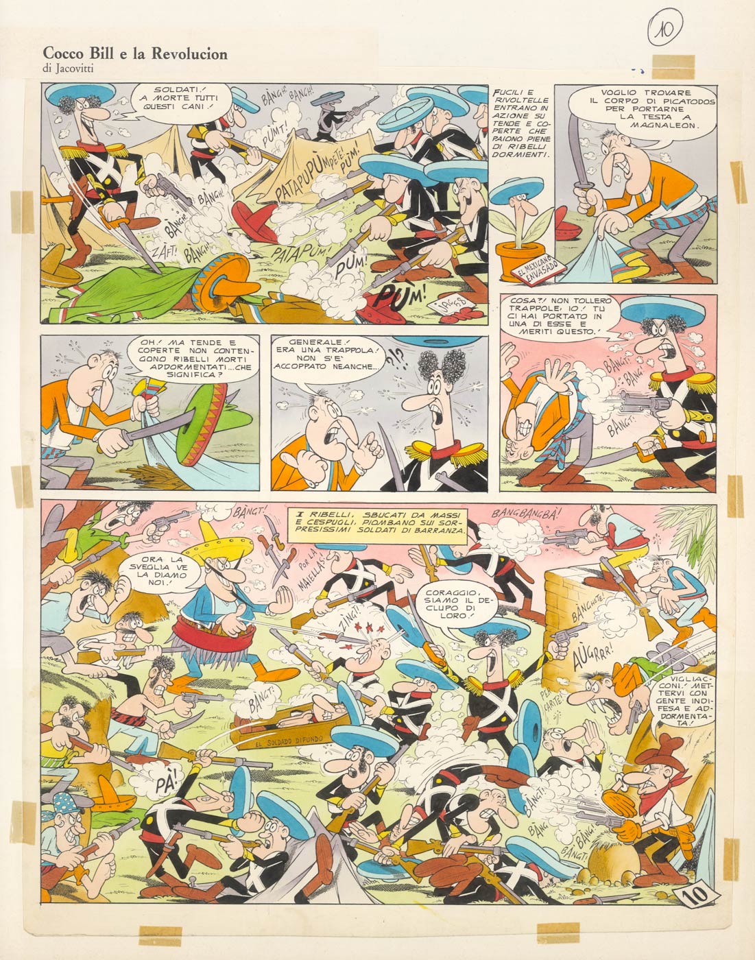 Original Comic Art By Benito Jacovitti Disegni A Fumetti Originali Pagine Originali